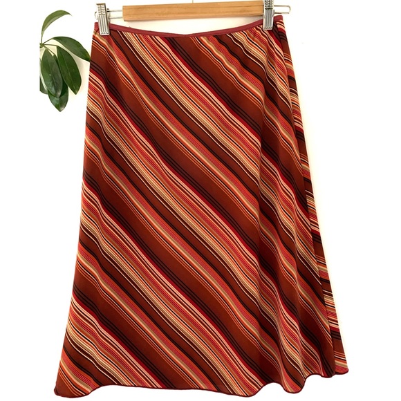 Stripe A Line vintage red orange striped S…
